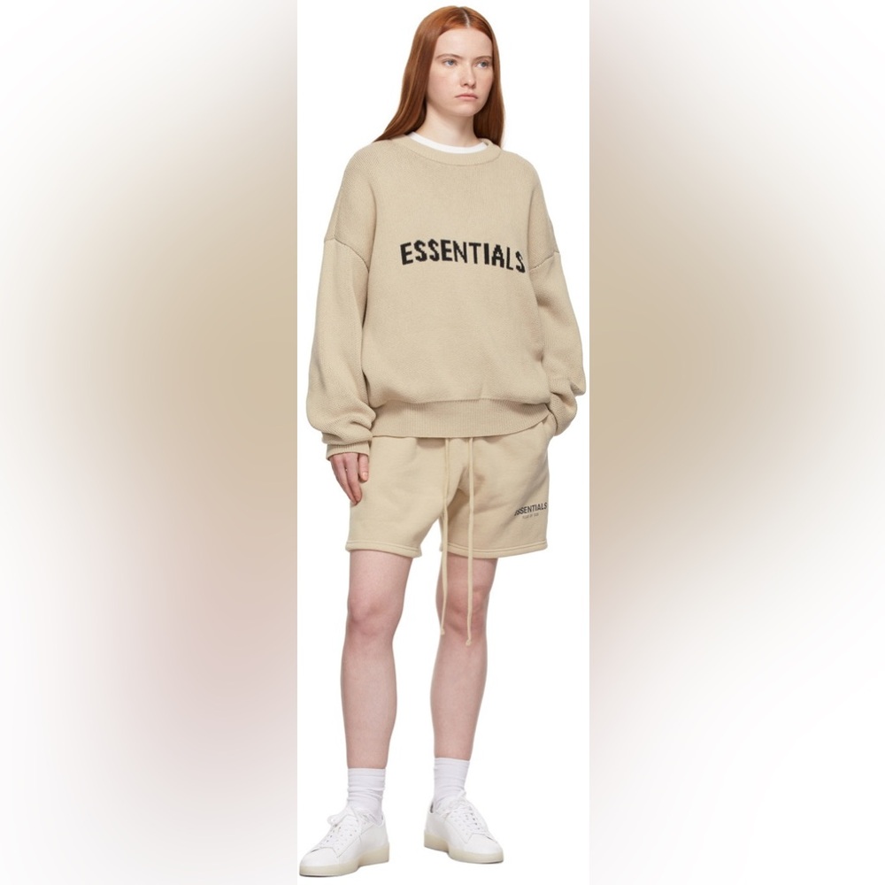 Fear of God Essentials Cream Athletic Shorts
